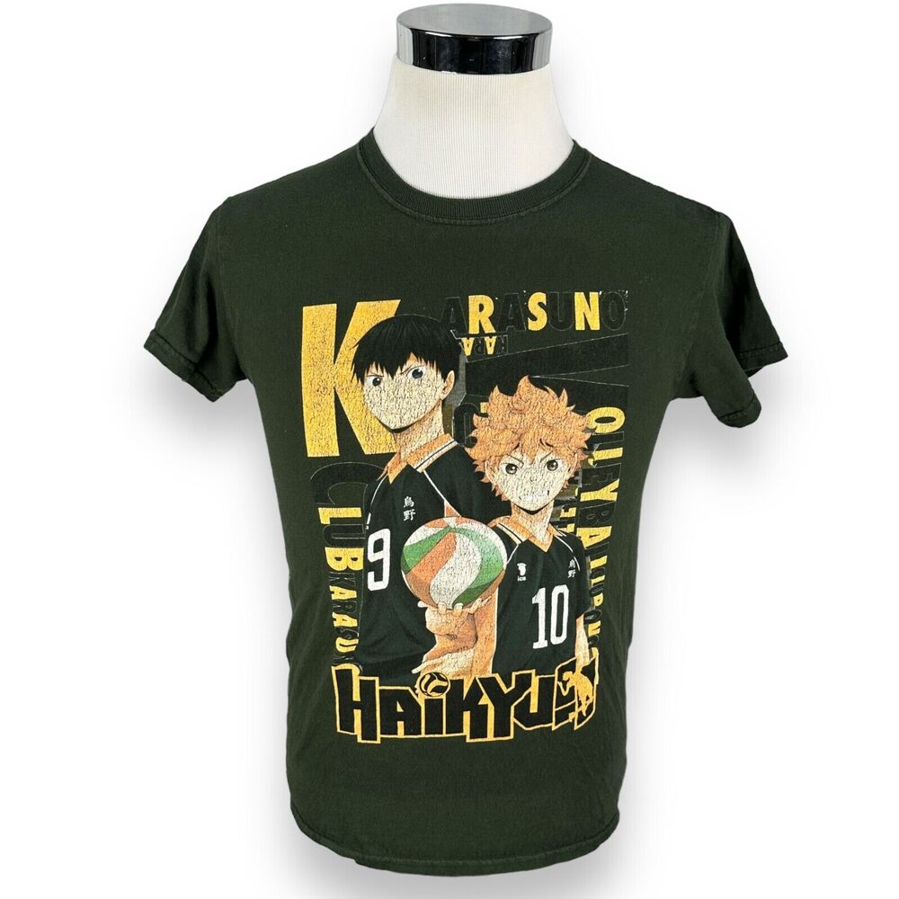 Haikyuu Volleyball‎ T-Shirt Men's Small Manga Anime Crew Neck Short Sleeve Green